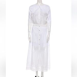NWT loveshackfancy lace cream white dress M
